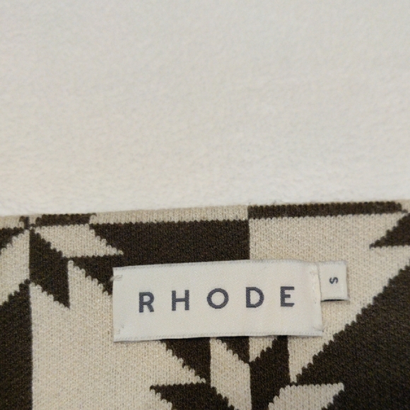 RHODE Black & White Geometric Midi Skirt - Picture 6 of 13